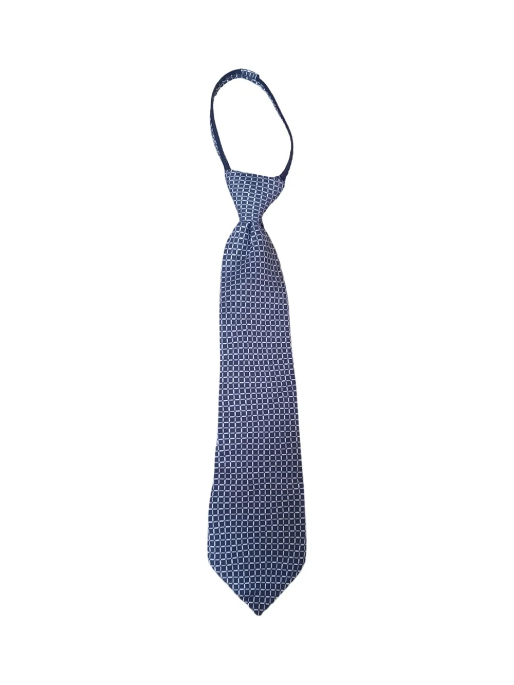 Classic Geometric Navy Blue Tie - Unbranded